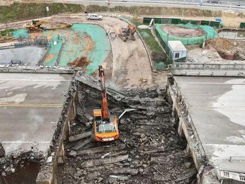 中鐵大橋局集團(tuán)有限公司第五工程分公司西部陸海新通道（平陸）運(yùn)河跨線橋梁工程施TNOQL8標(biāo)段項(xiàng)目永福大橋拆除日橋工程  ?